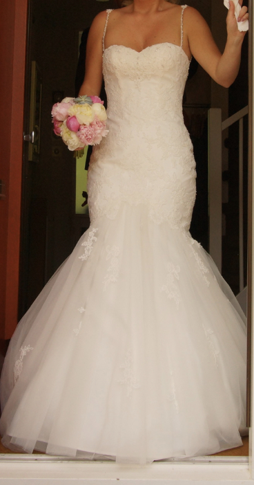 Robe chic Vindress Sirène Blanche Col Long V Nouveau (Non Modifié) Taille Naturelle 36