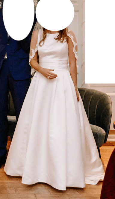 Robe de mariée luxueuse Vindress Ivoire Regular Long col en V Nouveau (non modifié) Satin Taille 36